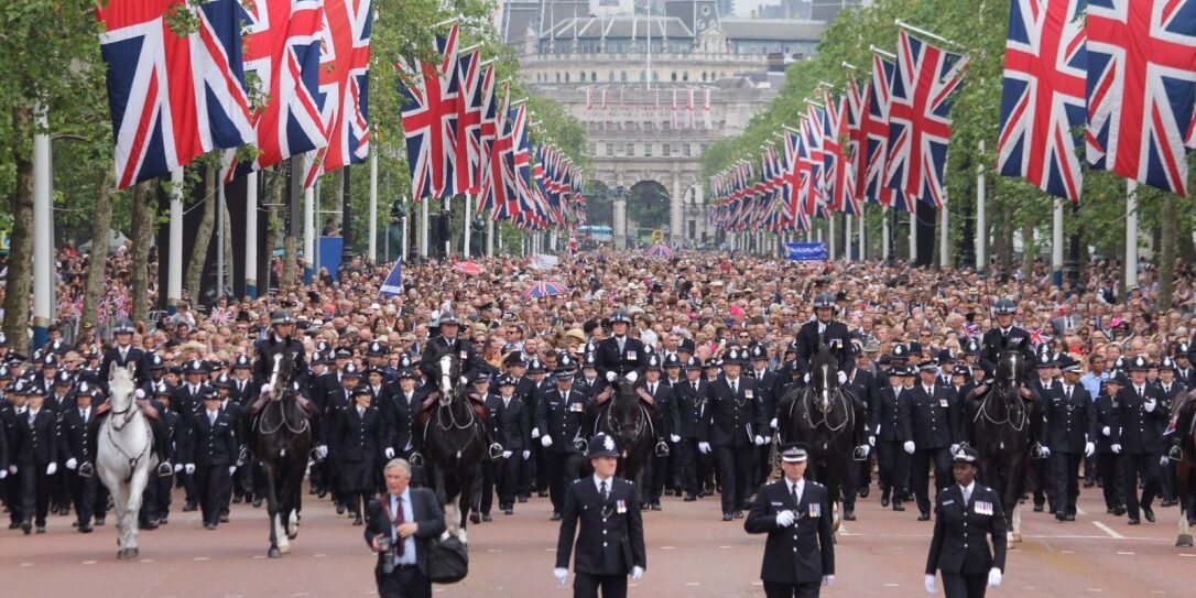 Leading The Mall procession to Buckingham Palace